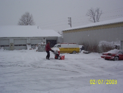 Drew on Snow duty
